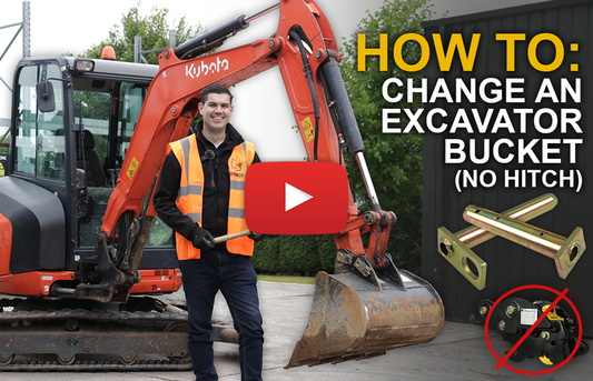 How To Change an Excavator Bucket - No Hitch! (Video)