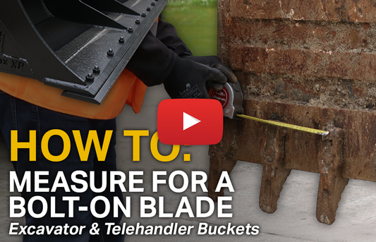 Measuring an Excavator Bucket for a Bolt-on Blade (Video)