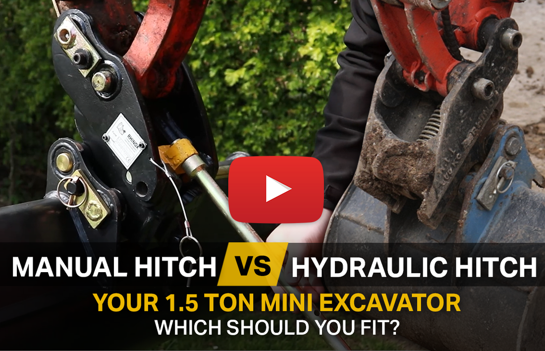 Manual VS Hydraulic Coupler - 1.5 Ton Mini Excavator (Video)