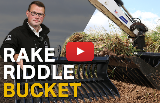 2 attachments in 1 - Rake Riddle Bucket Video