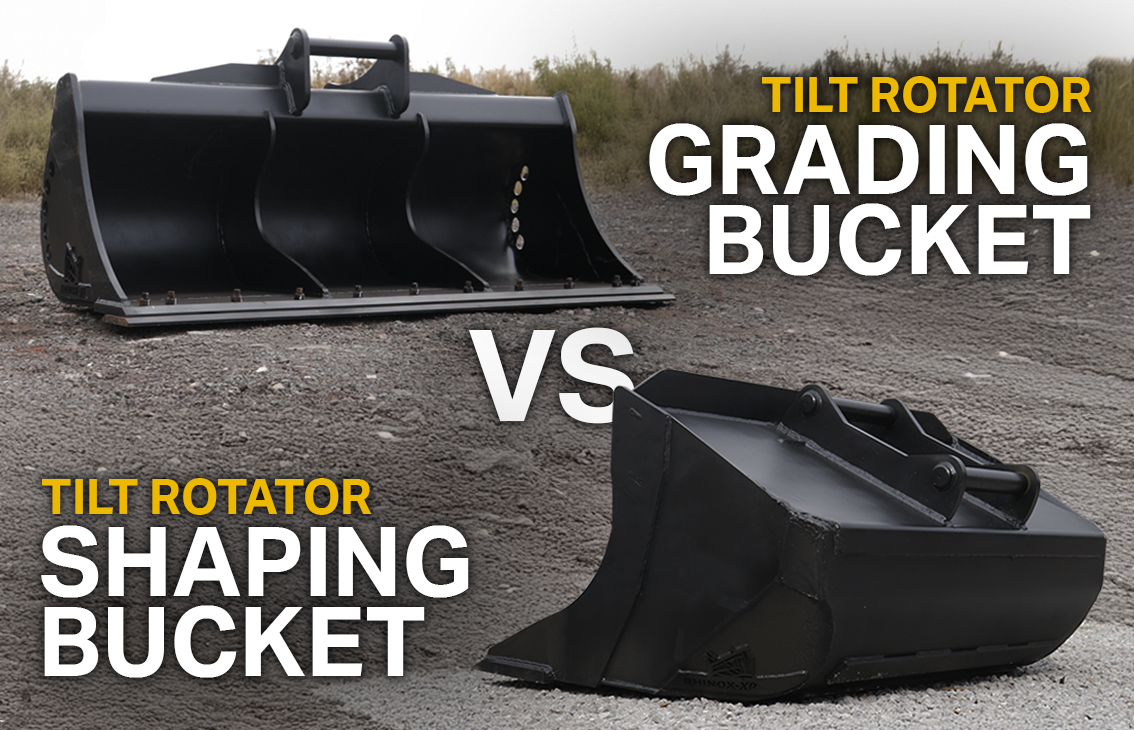 Tiltrotator Shaping Bucket vs Grading Bucket – Rhinox Group