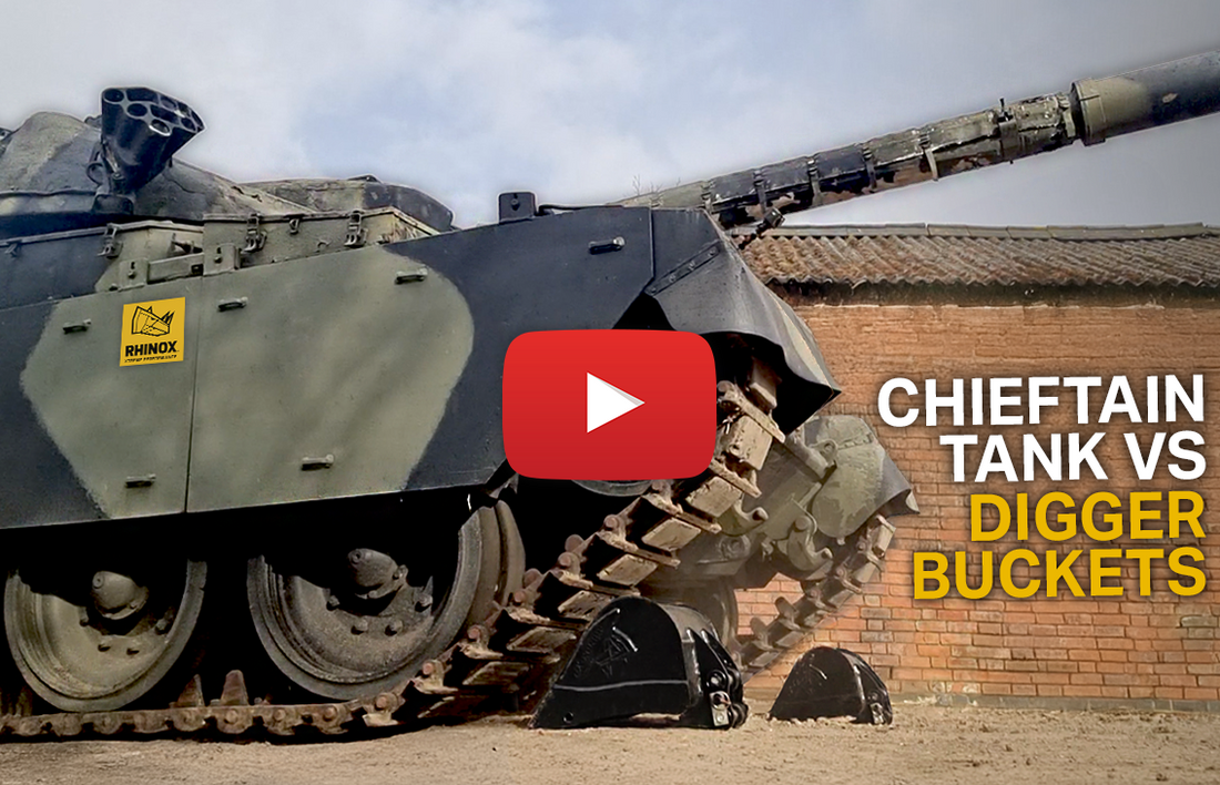 Ultimate Durability Test - 55 Ton Tank VS Rhinox Buckets (Video)