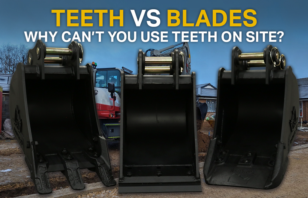 Teeth VS Blades on Excavator Digging Buckets