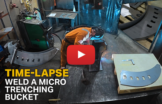 Welding Time-Lapse - Micro Trenching Bucket (Video)