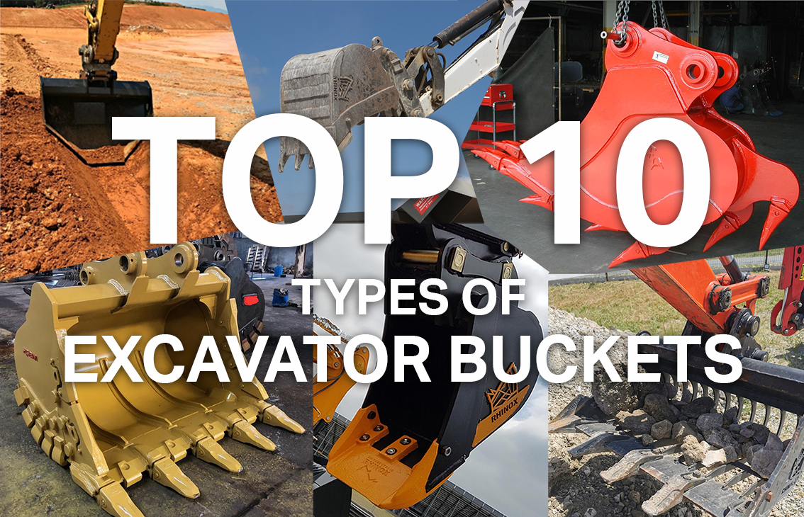 10 Different Types of Excavator Buckets – Rhinox Group