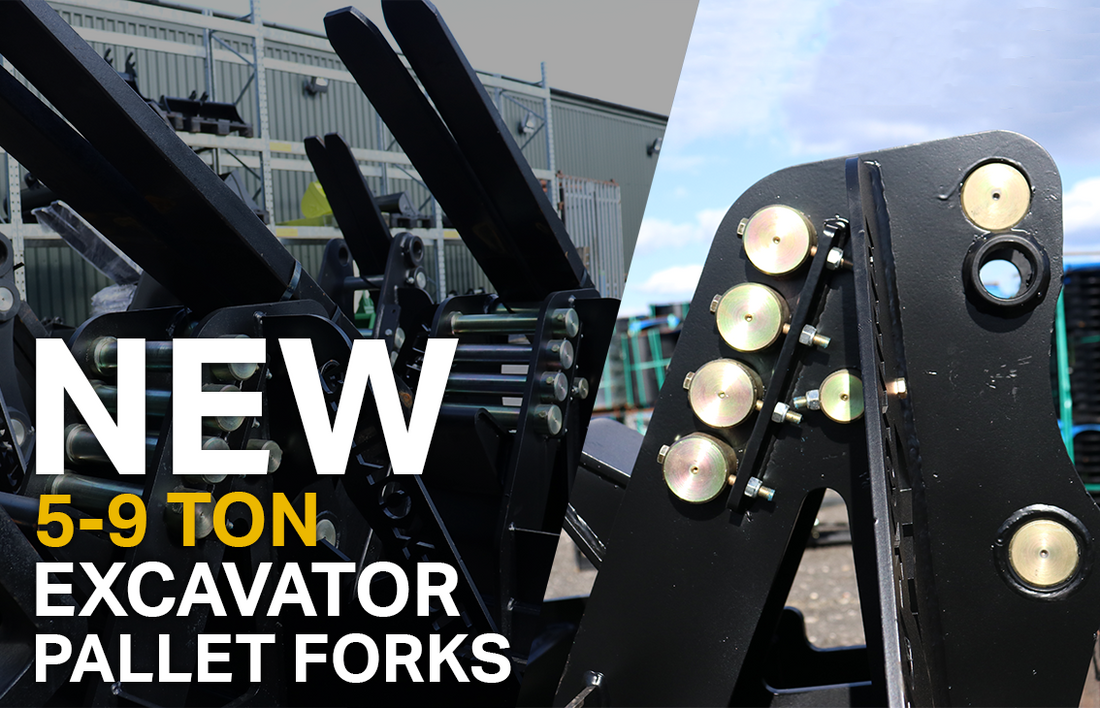 Rhinox's NEW 5 - 9 Ton Excavator Pallet Forks!