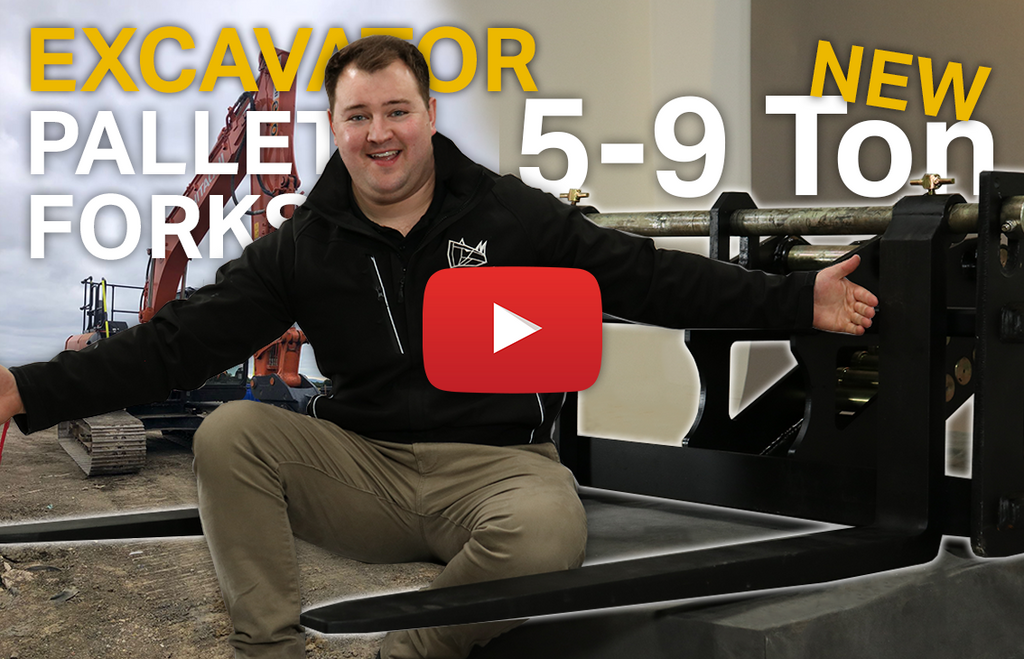 NEW 5 - 9 Ton Excavator Pallet Forks - A Plant Hire Essential! (Video)