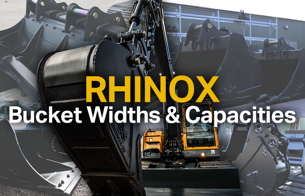Rhinox Digging & Grading Buckets - Widths & Capacities