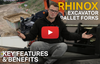 Rhinox Excavator Pallet Forks - Best Features (Video)
