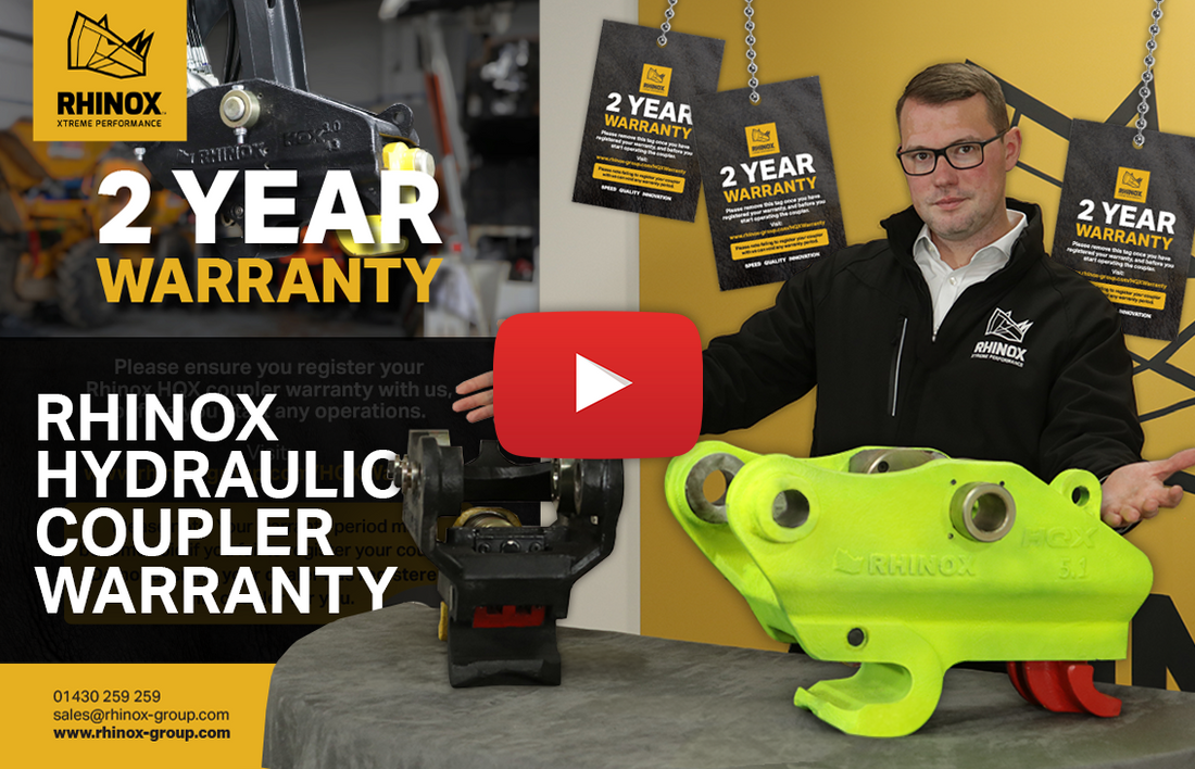 2 Year Warranty - Rhinox Hydraulic Quick Coupler (Video)