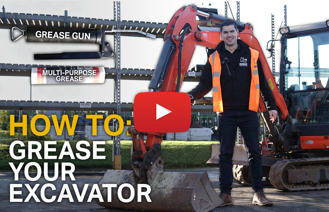 How To: Grease an Excavator - Greasing Points (Video) – Rhinox Group