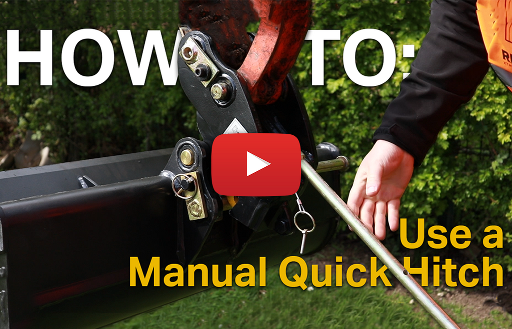 How To: Use A Manual Quick Hitch on an Excavator / Digger (Video)