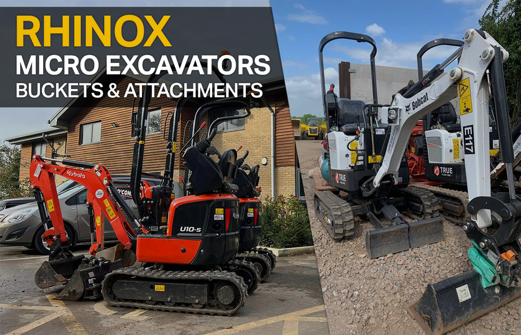 Rhinox Micro Digger Buckets & Attachments - 0.75 Ton Excavators