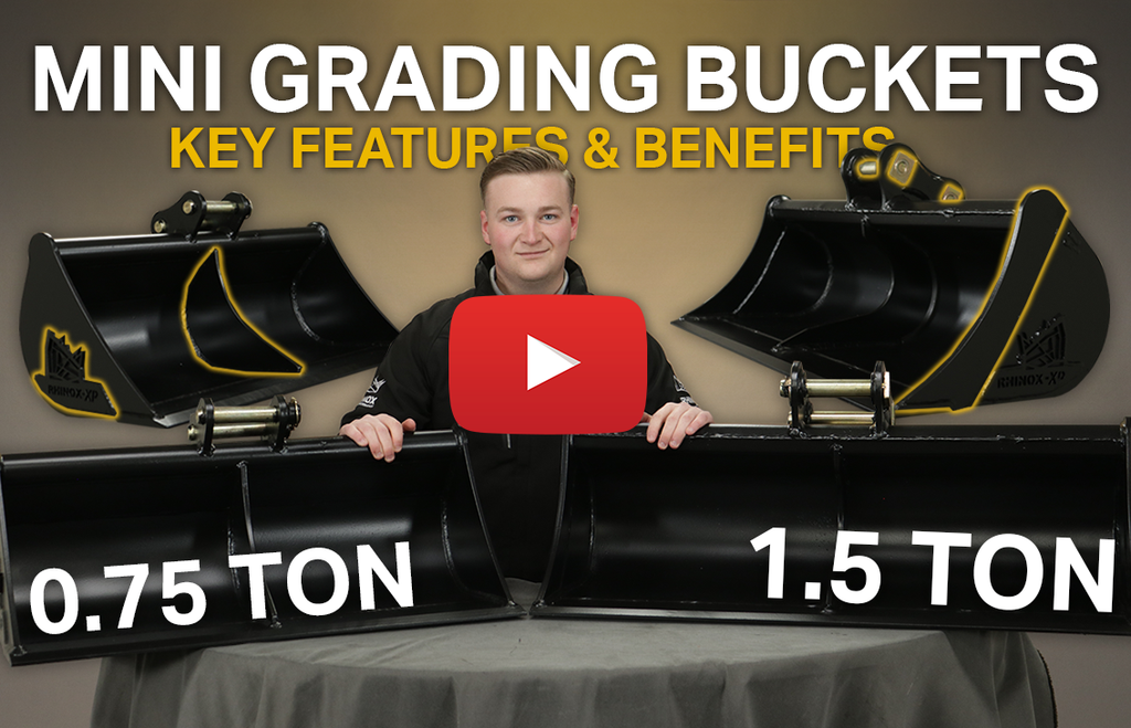 Rhinox Mini Digger Grading Buckets - Features & Benefits (Video)