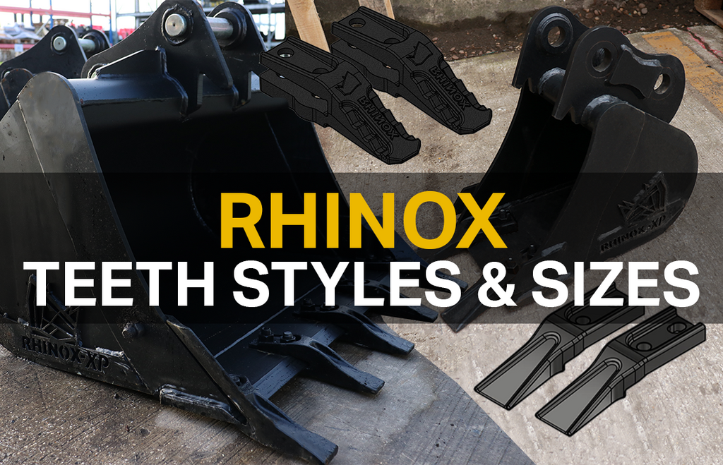 Rhinox Teeth Styles and Sizes - Buckets & Attachments