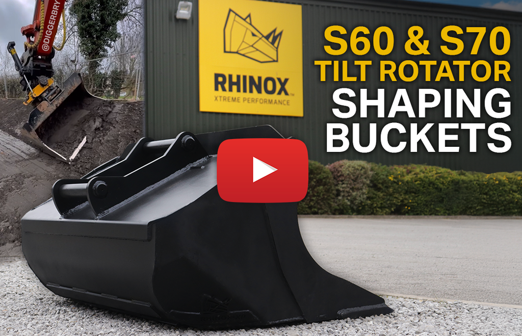 Rhinox Tilt Rotator Shaping Buckets (Video)