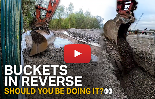 Reverse Bucket on an Excavator - Does it save time? (Video)