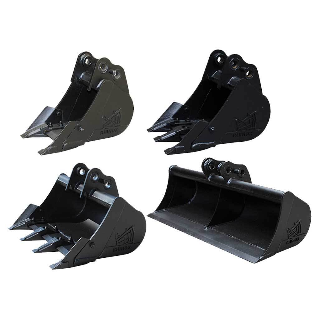Digger Bucket Rack Mini Digger Buckets & Attachments | Rhinox Group UK