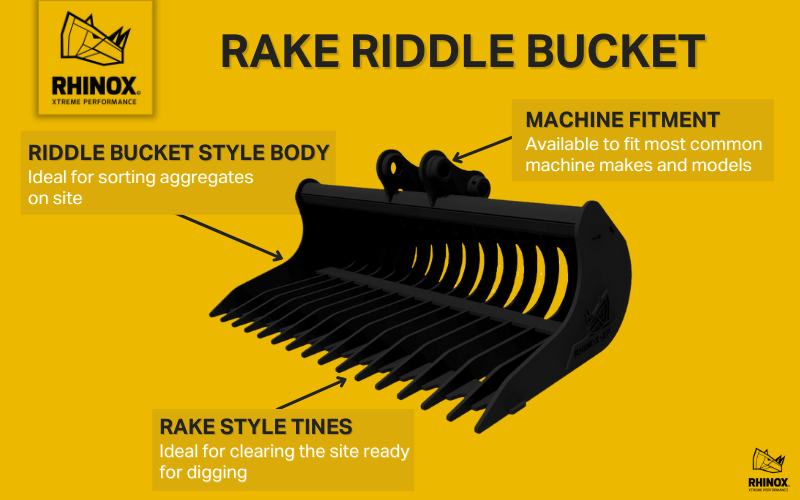 12-15 Ton Rake Riddle Buckets