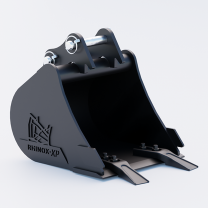 0H Digging Bucket - 12" / 300mm - Toothed Bucket Front