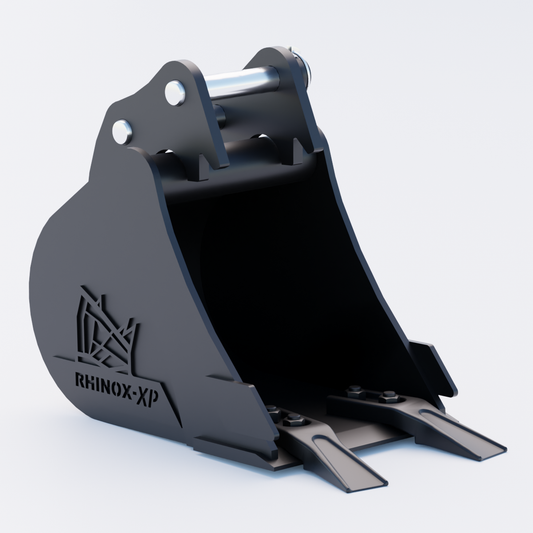 0N Digging Bucket - 9" - Toothed Bucket Front