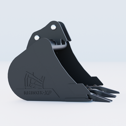 Sunward SWE 08B Digging Bucket - 18" / 450mm - Toothed Bucket Side | Rhinox Group UK