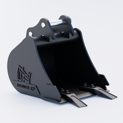 1QN (Micro) Digging Bucket - 12" / 300mm - Toothed Bucket Front