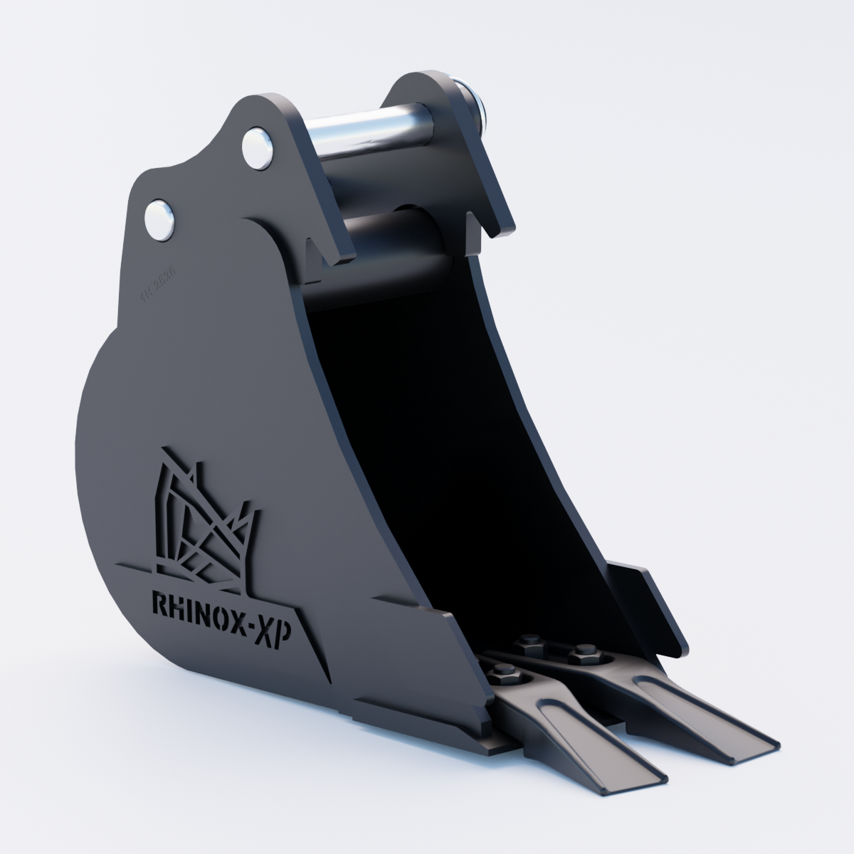1QN (Micro) 6" Digging Bucket - Toothed Bucket Front