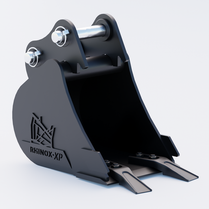 0W/1M,  Digging Bucket - 9" / 230mm - Toothed Bucket Front | Rhinox Group UK
