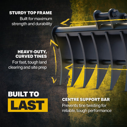 Kobelco 15SR-7 Land Rake 36" / 900mm Infographic 3