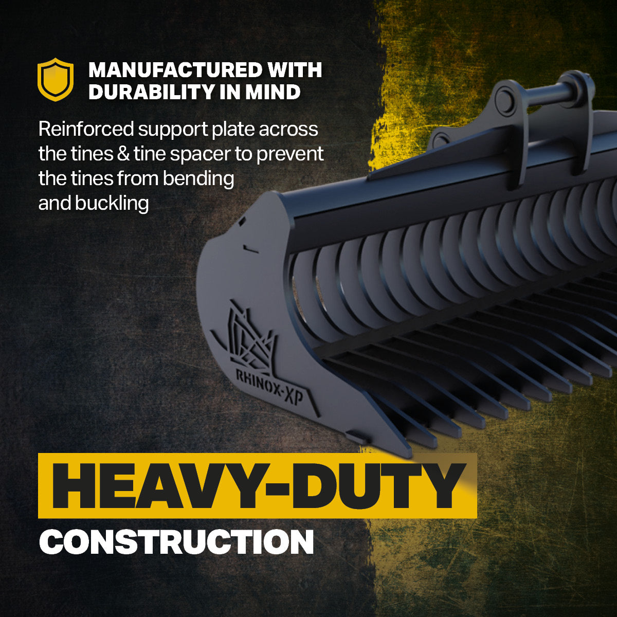 Sany SY135C9 T3F 12 Ton Excavator Rake Riddle Bucket (c/w Pins) Infographic 2