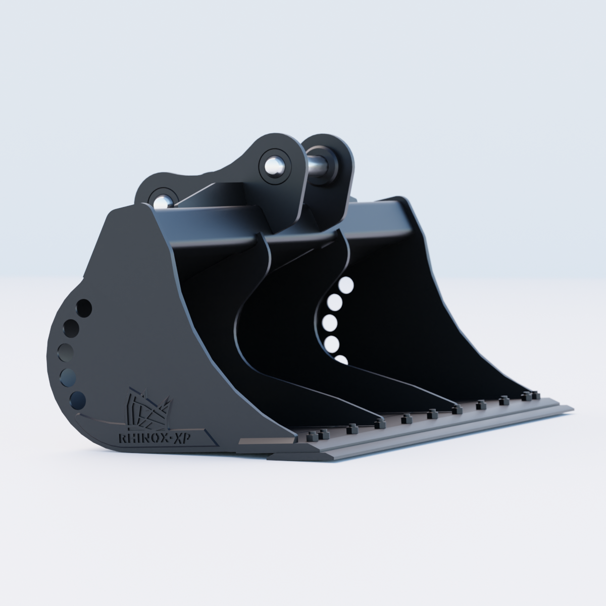 Sunward SWE 155UF Grading / Ditching Bucket with bolt-on blade and wear straps - 72" / 1800mm (c/w Pins) - Side