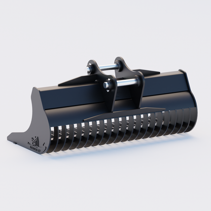 Hyundai HX125 Rake Riddle Bucket (c/w Pins) Back