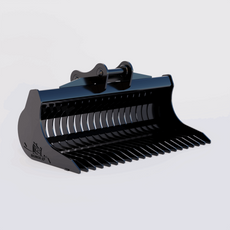 Daewoo Solar 130W-3 Rake Riddle Bucket (c/w Pins)