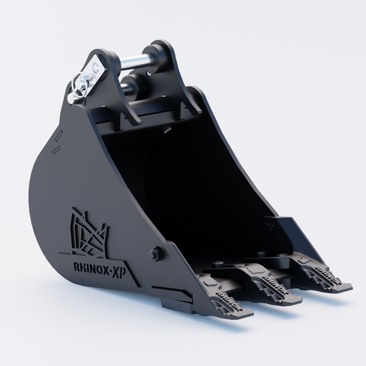 JCB 8017 Digging Bucket - 12" / 300mm | Rhinox Group UK - Toothed Bucket Front
