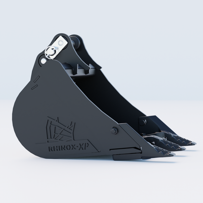 JCB 8017 Digging Bucket - 18" / 450mm | Rhinox Group UK - Toothed Bucket Side