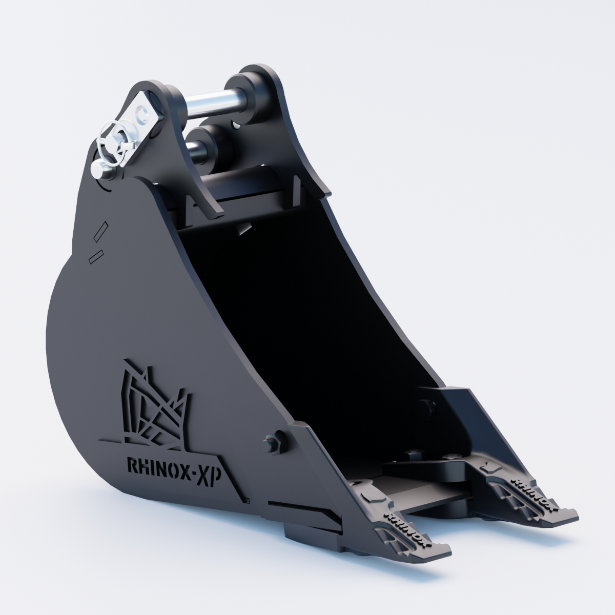 JCB 8017 Digging Bucket - 9" / 230mm | Rhinox Group UK - Toothed Bucket Front