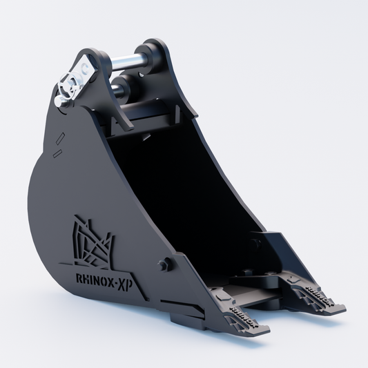 JCB 8017 Digging Bucket - 9" / 230mm | Rhinox Group UK - Toothed Bucket Front