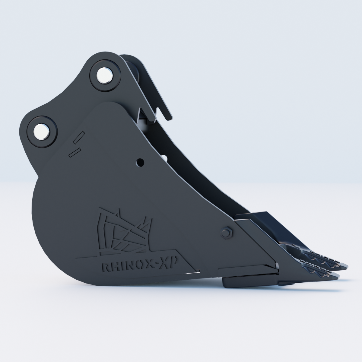 1E Digging Bucket - 9" / 230mm - Toothed Bucket Side