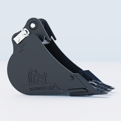 JCB 18Z-1 Digging Bucket - 12 Inch | Rhinox Group UK - Toothed Bucket Side