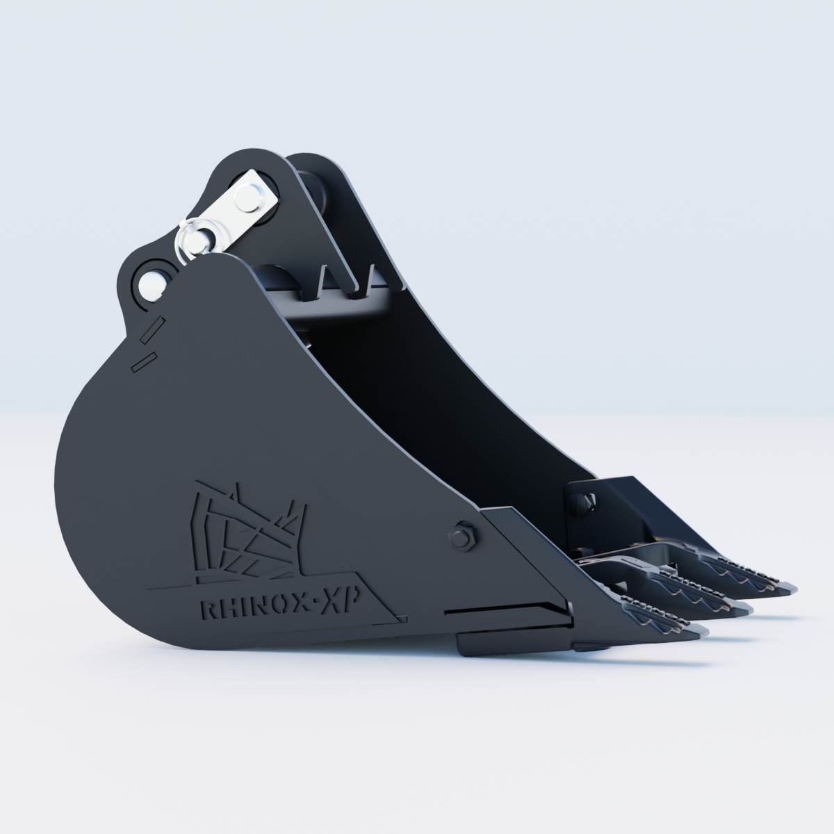 JCB 19C-1 Digging Bucket - 18 Inch | Rhinox Group UK - Toothed Bucket Side