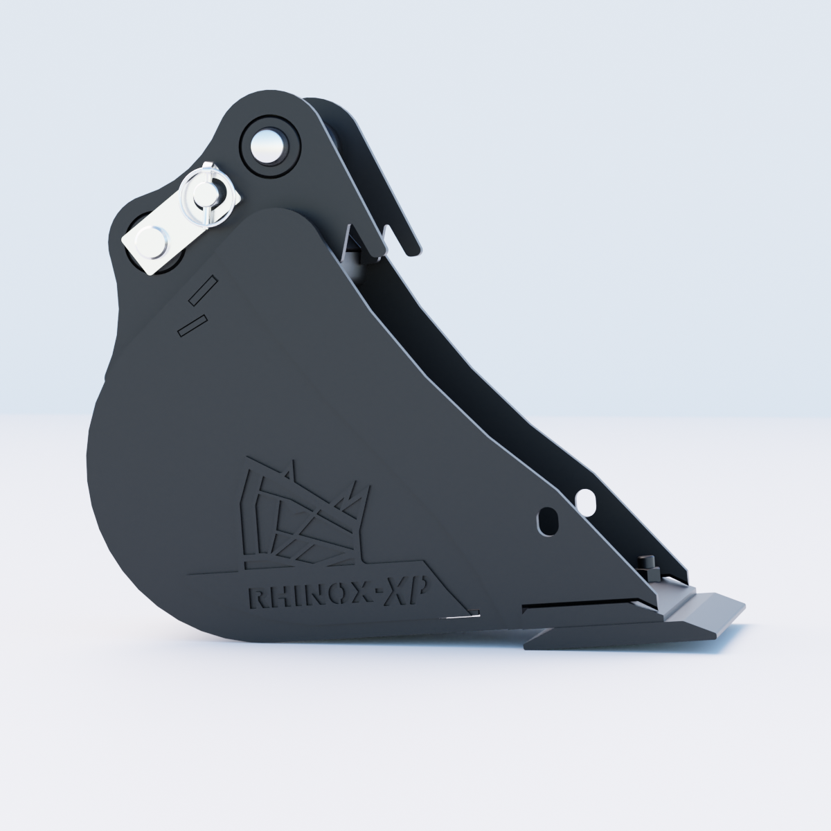 JCB 19C-1 Digging Bucket - 9 Inch | Rhinox Group UK - Bladed Bucket Side