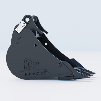 XCMG XE17U Digging Bucket - 12" / 300mm - Toothed Bucket Side