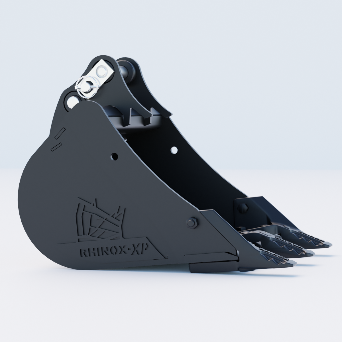 XCMG XE17U Digging Bucket - 18" / 450mm - Toothed Bucket Side