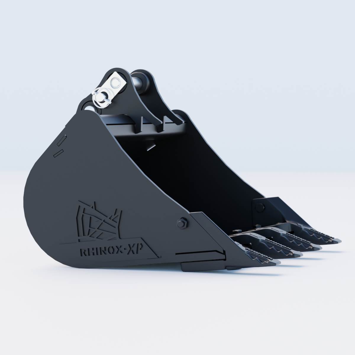 XCMG XE17U Digging Bucket - 24" / 600mm | Rhinox Group UK - Toothed Bucket Side