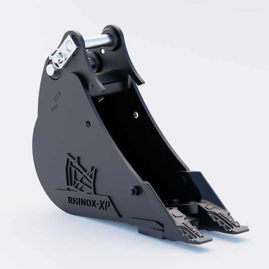 XCMG XE17U Digging Bucket - 6" / 150mm - Toothed Bucket Front