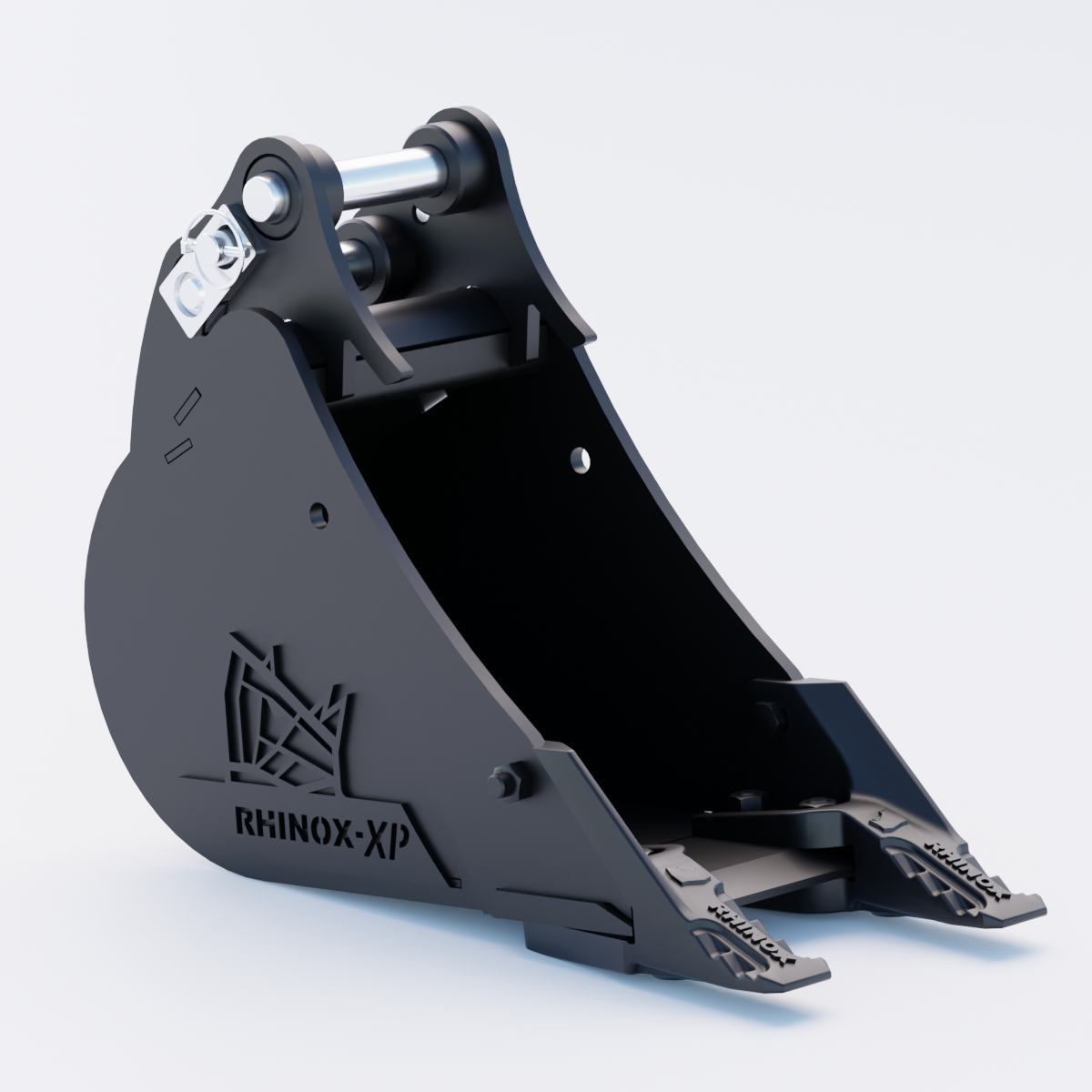 XCMG XE17U Digging Bucket - 9" / 230mm - Toothed Bucket Front