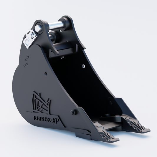 XCMG XE17U Digging Bucket - 9" / 230mm - Toothed Bucket Front