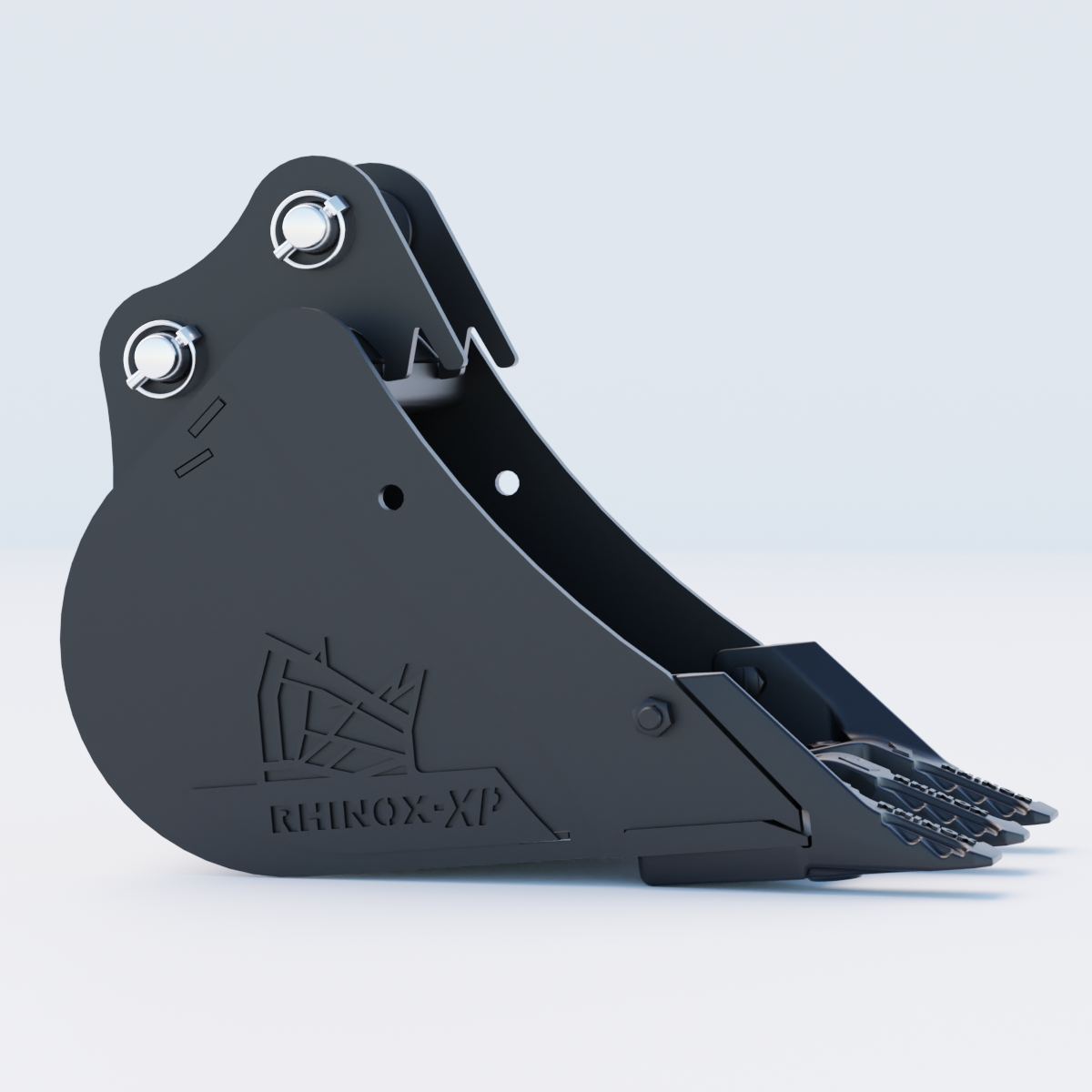 Bobcat X323 Digging Bucket - 12" / 300mm | Rhinox Group UK - Toothed Bucket Side