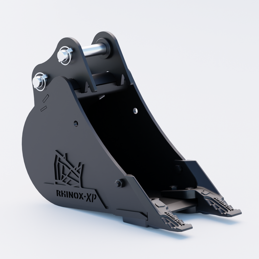 Komatsu PC138US Digging Bucket - 9" / 230mm | Rhinox Group UK - Toothed Bucket Front